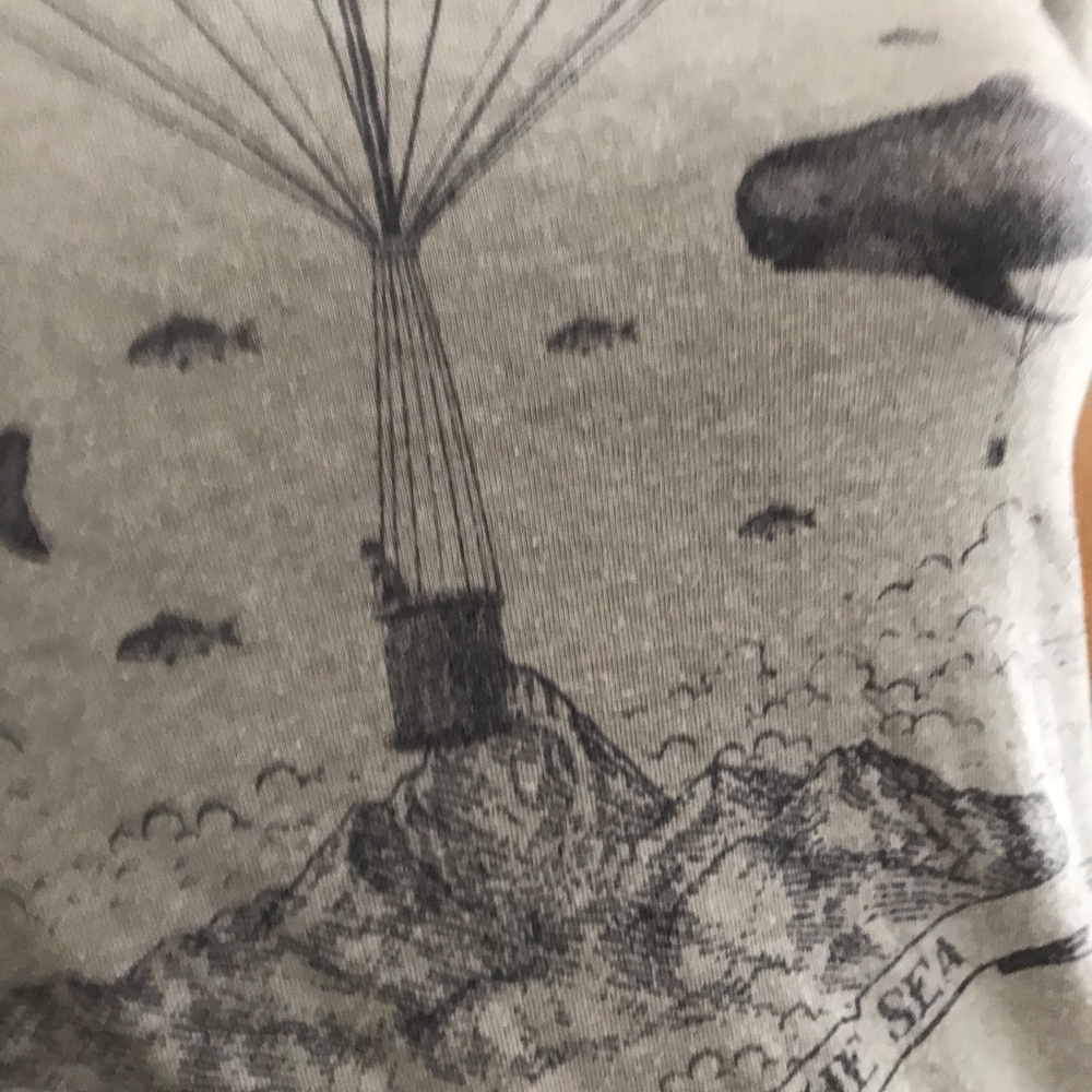 Next Level Apparel Light Gray Whale Graphic Short Sleeve Tee - Picture 4 of 11